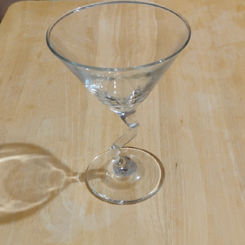 Libbey Twisted Stem Clear Glass Martini Glass